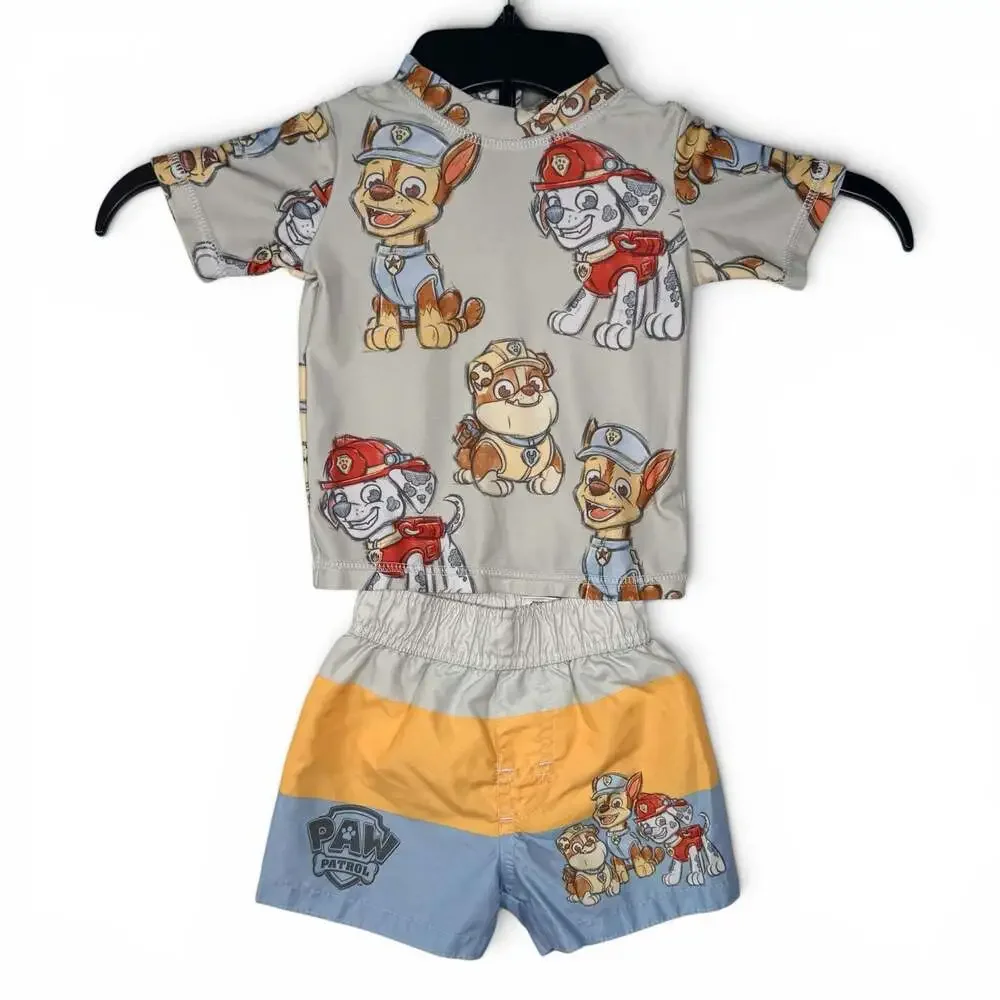 Paw Patrol Toddler Boy 12M 2-Piece Short Sleeve and Swim Shorts Set
